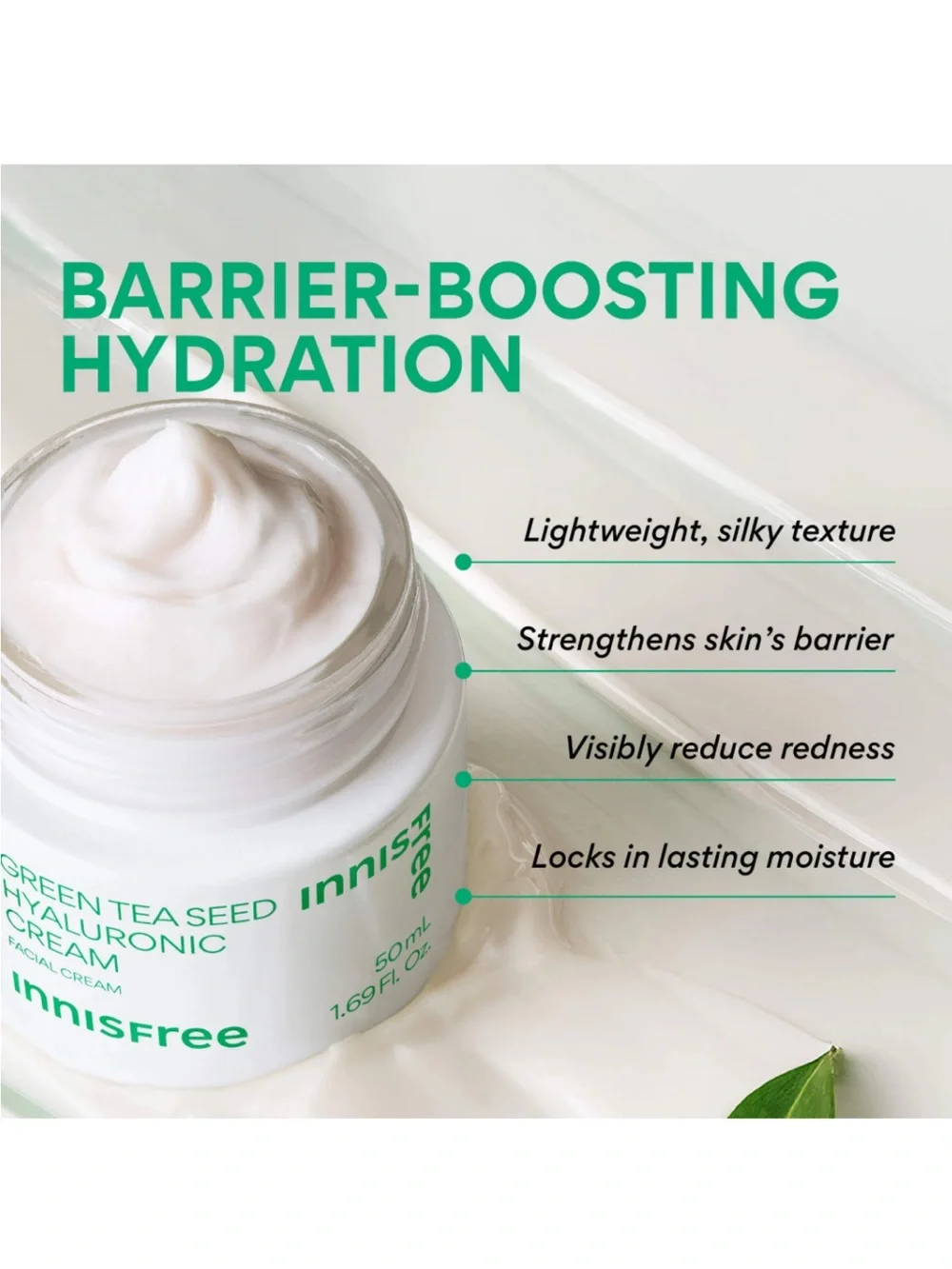 Innisfree Green Tea Seed Hyaluronic Cream — 1.69oz Full Size *BRAND NEW
